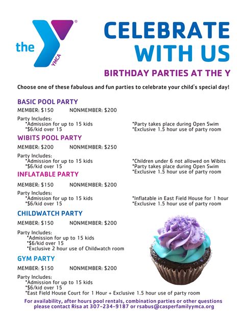 Birthday Parties & Rentals – YMCA