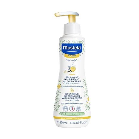Mustela Nourishing Cleansing Gel with Cold Cream - Gentle Baby Cleanser ...