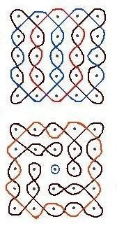 draw a rangoli by starting with a certain dots and they keep on ...