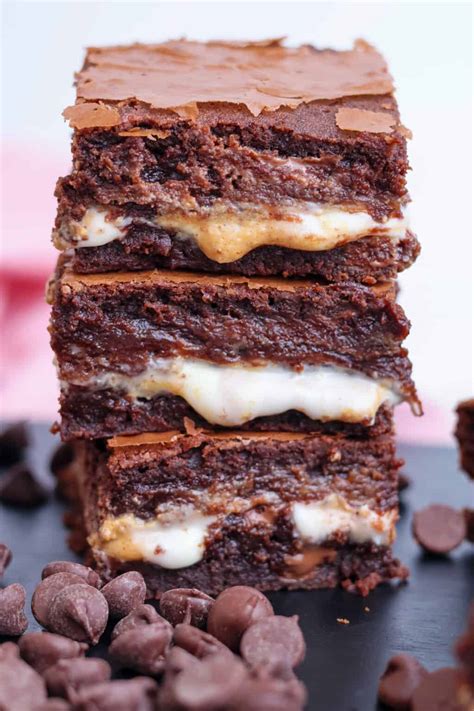 White Chocolate Reese's Brownies - Golden Grace Kitchen