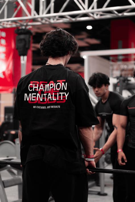 Black Champion Mentality Oversized T-shirt - HYPD Sports