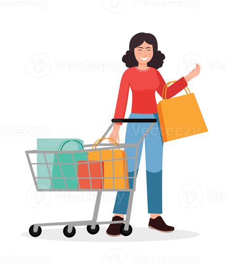 people shopping. People with shopping bags illustration 21491869 PNG