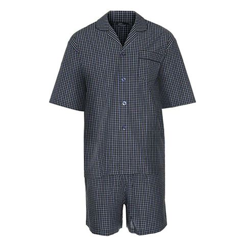 Buy Light Weight Short Sleeve Checked Mens Pyjamas Set - Fast UK ...
