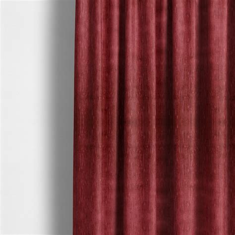 Rio Soft Textured Velvet Upholstery Fabrics In Red Colour | Curtains ...