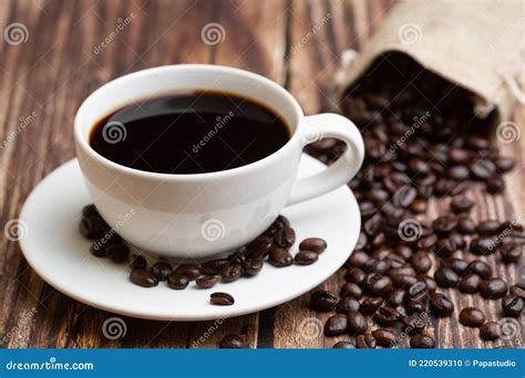 Hot Coffee and Beans,Espresso. Stock Photo - Image of bean, energy ...