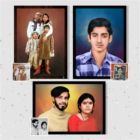 Order Painting of your Old photos Online | Buttistore
