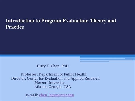 Program Evaluation Theory 的图像结果