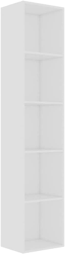 Buy Media Storage Cabinet, Display Cabinet, Book Cabinet White 15.7x11 ...