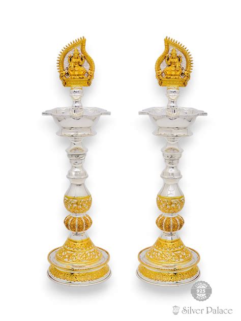 Silver Lamp For Pooja - Silver Palace
