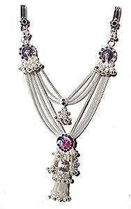Buy R K JEWELLERS- Pure Silver Ladies Kamarbandh Guchha/Belly Chain- 10 ...