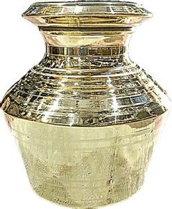 Sk Metals Pure Brass Theertha Kudam/Water Pot/Ceremonies Pooja Kalash ...