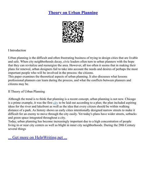 The Importance Of Urban Planning On The City Of Vancouver | PDF
