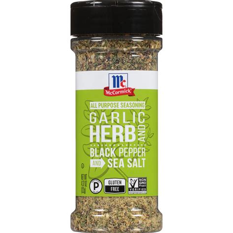 McCormick All Purpose Seasoning Garlic Herb Black Pepper & Sea Salt ...
