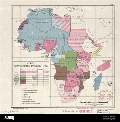 Africa Map 1950