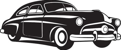 Retro Rides Elegante Simbolo iconico delle auto d'epoca in nero ...