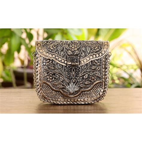 Designer Silver Plated Handbag Purse, Women Wedding Clutches, Gift Ite