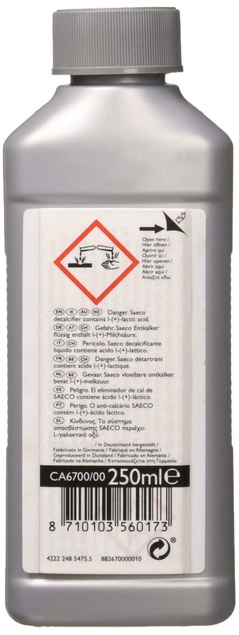 Saeco CA6700 Espresso Machine Liquid Decalcifier Descaler by Philips ...
