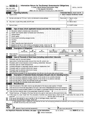 Fillable Online Form 8038-G (Rev. May 1995). Information Return for Tax ...