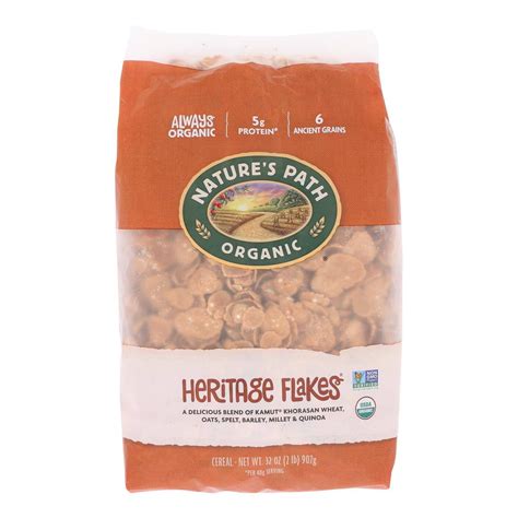 Nature's Path Organic Heritage Flakes Cereal - Case of 6 - 32 oz ...