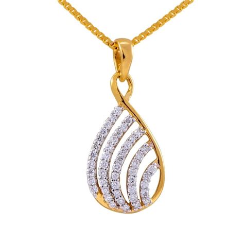 Joyalukkas Pride Diamond Collection 18K Yellow Gold and Diamond Pendant ...
