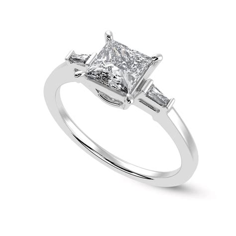Jewelove™ Rings I VS / Women's Band only 1 Carat Princess Cut Solitaire ...