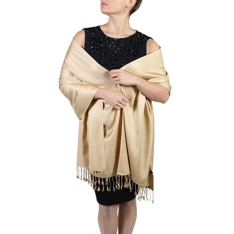 Camel Gold Pashmina Scarf Shawl Wrap - York Shawls