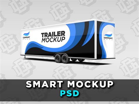 Buy Enclosed Racing Trailer SMART Mockup Template PSD 3 Views Race Work ...