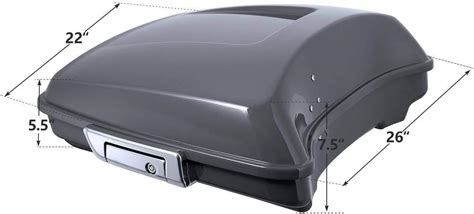 Buy TCMT Gunship Gray Razor Pack Trunk Backrest Pad Metal Base Plate ...