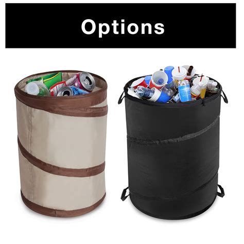 Buy Smart Design Spiral Pop Up Trash Bin with Open Top - Easy to Clean ...