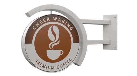 Corner Coffee Shop Signage Wall Mounted 3D model | 3D Molier International