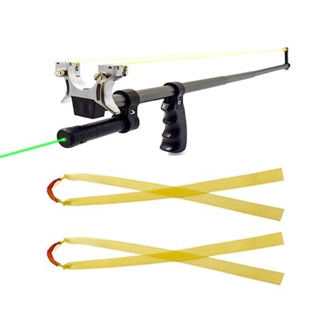 FS1 Precision Mini Long Rod Telescopic Slingshot with Green Laser ...