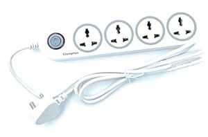 Buy Crompton Power Plate 6 with 4 Power Sockets Extension Board, 1500W ...