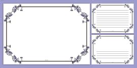 Flower Border Template and Frames | Free Download