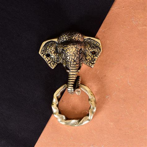 Brass Elephant Door Knocker (6.2 Inch) – Vedansh Craft