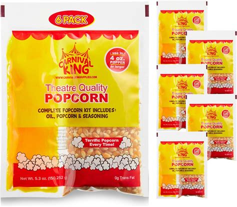 Amazon.com: Home Theater All in One Popcorn Kit - Portion Packets with Kernels, Oil and Flavored ...