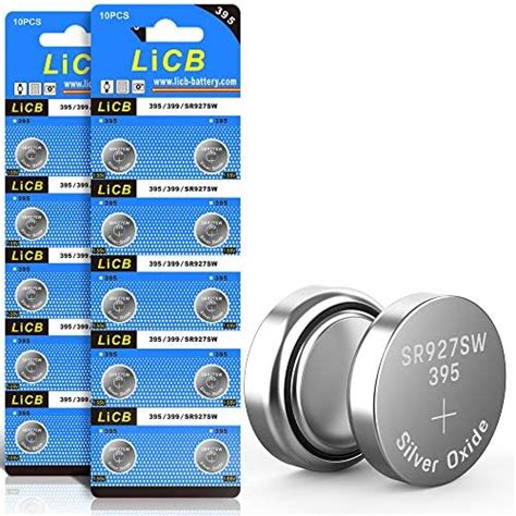 LiCB 20 x SR927SW 395 AG7 LR927 399 V395 Button Cell Batteries 1.5V ...