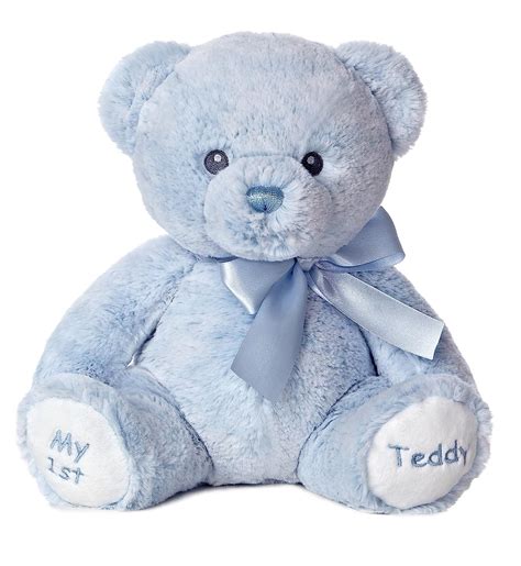Buy Aurora World Baby My 1st Teddy Bear Plush, Blue, 12" Tall Online at ...