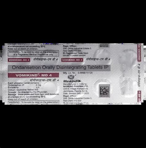 Buy Vomikind Md 4mg Tablet Online at Best Price – Generic Alternative ...