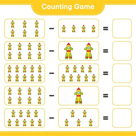 Count and match, count the number of rocket and match with the right ...