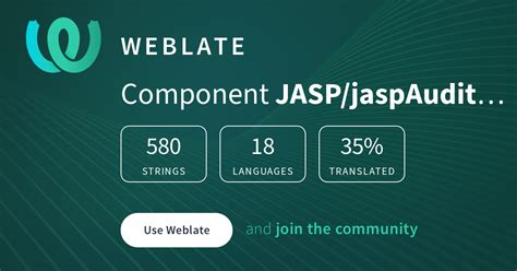 JASP/jaspAudit-QML @ Hosted Weblate