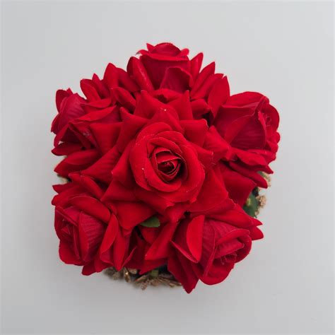 Real Look Alike Full Rose Bridal Hair Bun - Artificial Flower Bridal J