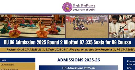 DU UG Admission 2025 Round 2 Allotted 87,335 Seats for UG Course ...