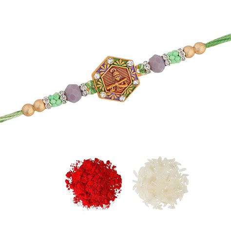 Elegant Lord Krishna Thread Rakhi For Brother|Voylla Rakhi – VOYLLA