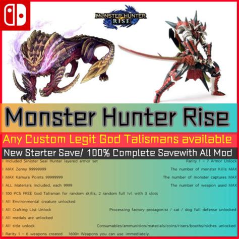 Monster Hunter Rise (Switch Save Edit) Mod, Any God India | Ubuy