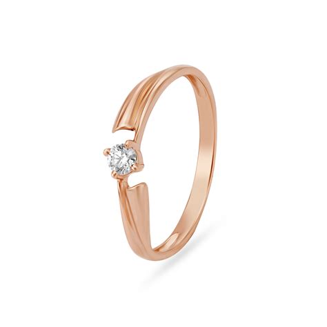 Sparkling Single Stone Finger Ring