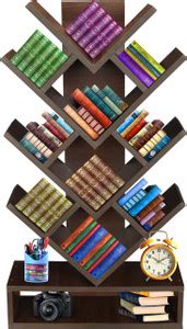 sbf furniture Tree Bookshelf 5-Shelf Floor Standing Bookcase Free ...