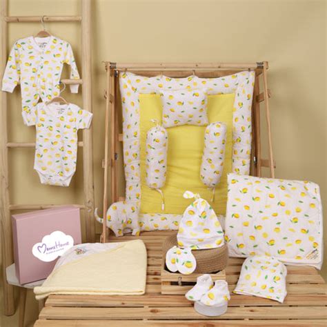 Hospital Kit for Newborn baby | Organic Cotton Gift Set | Lemon | 13 I ...