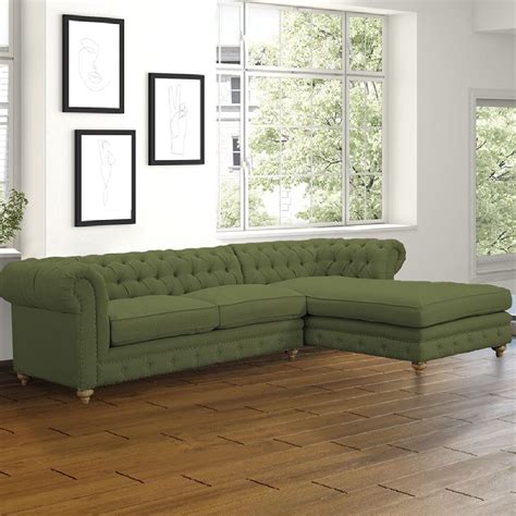 Lustre Enterprise Demure Chesterfield Four Seater RHS L Shape Corner ...