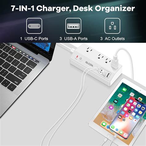GLCONN Desk Clamp Power Strip USB C 20W PD - Removable India | Ubuy
