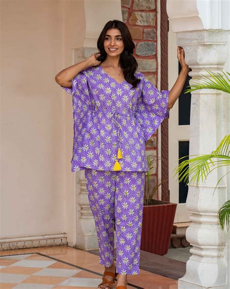 Whoopsie Daisy Purple Chill Jams Cotton Co-ord Set – Local Nation
